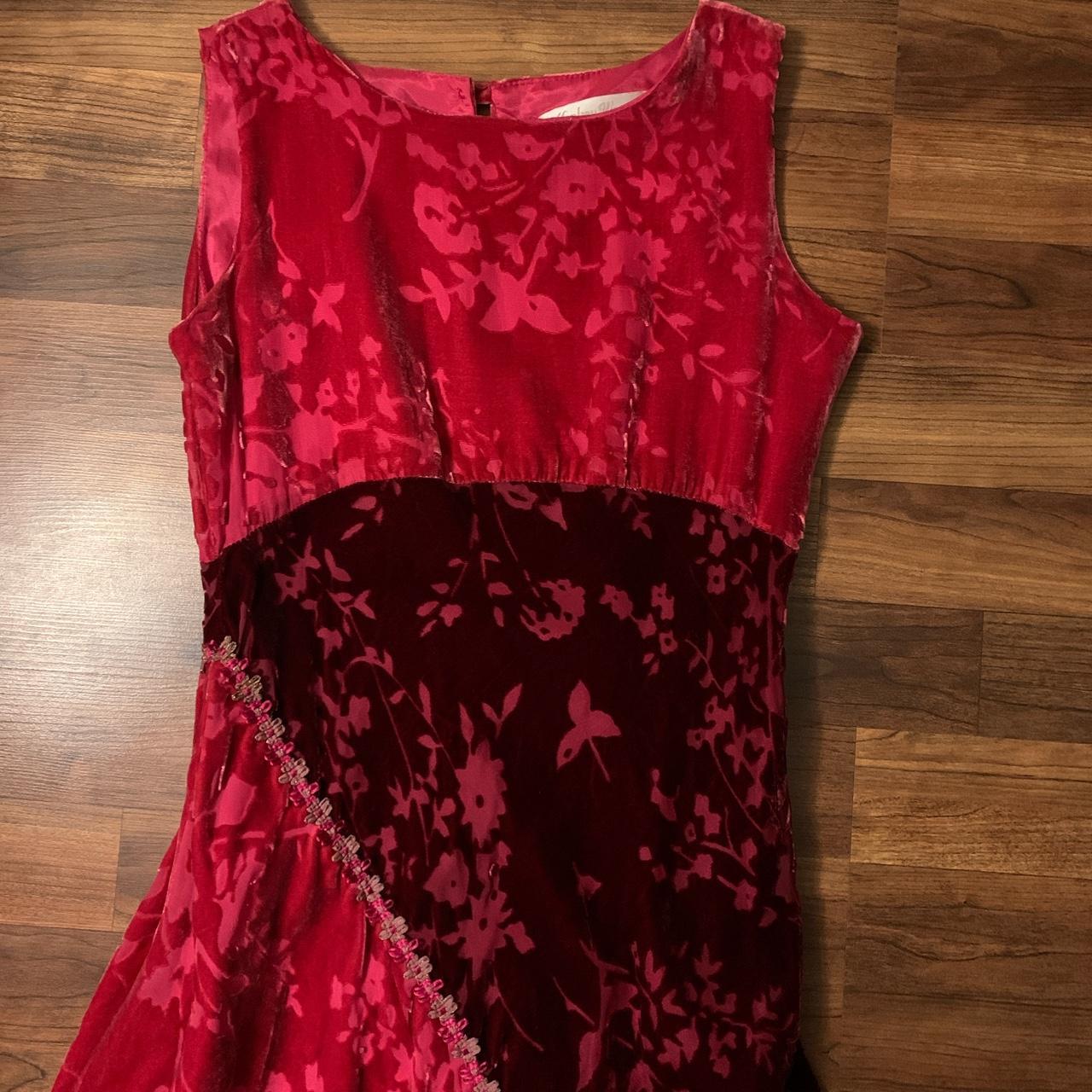 Women's Pink and Burgundy Dress | Depop