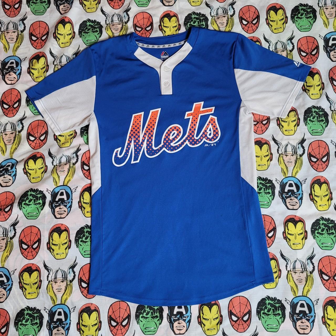 Rare Orange Mirage MLB New York NY Mets Jersey Men's - Depop