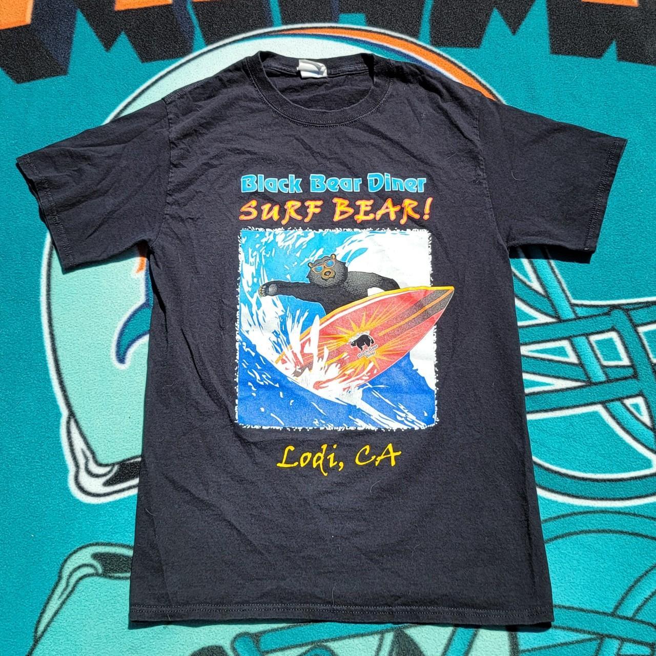 Black Bear Diner Surf Bear T Shirt Size Small. Good... - Depop