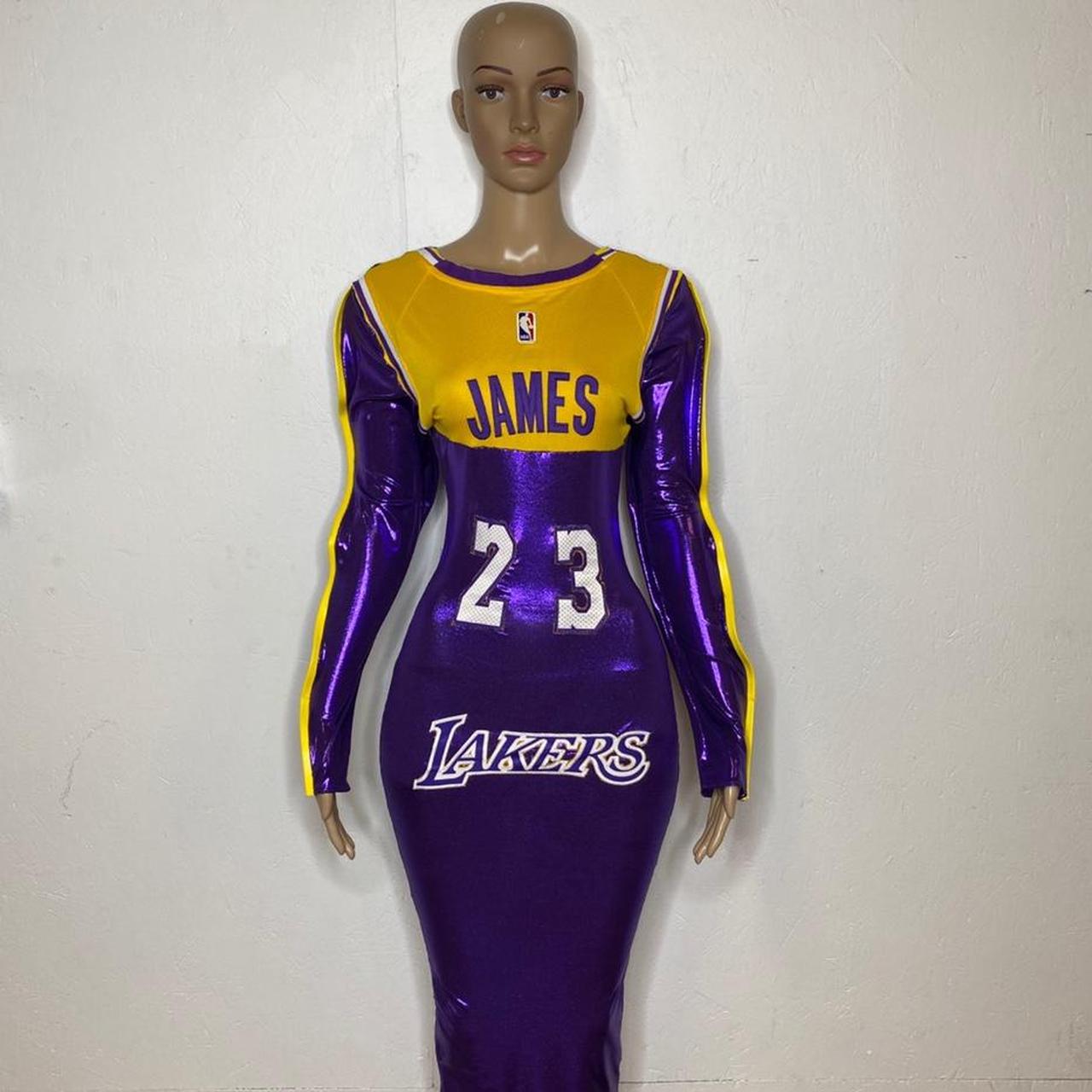 Womens purple hot sale lakers jersey