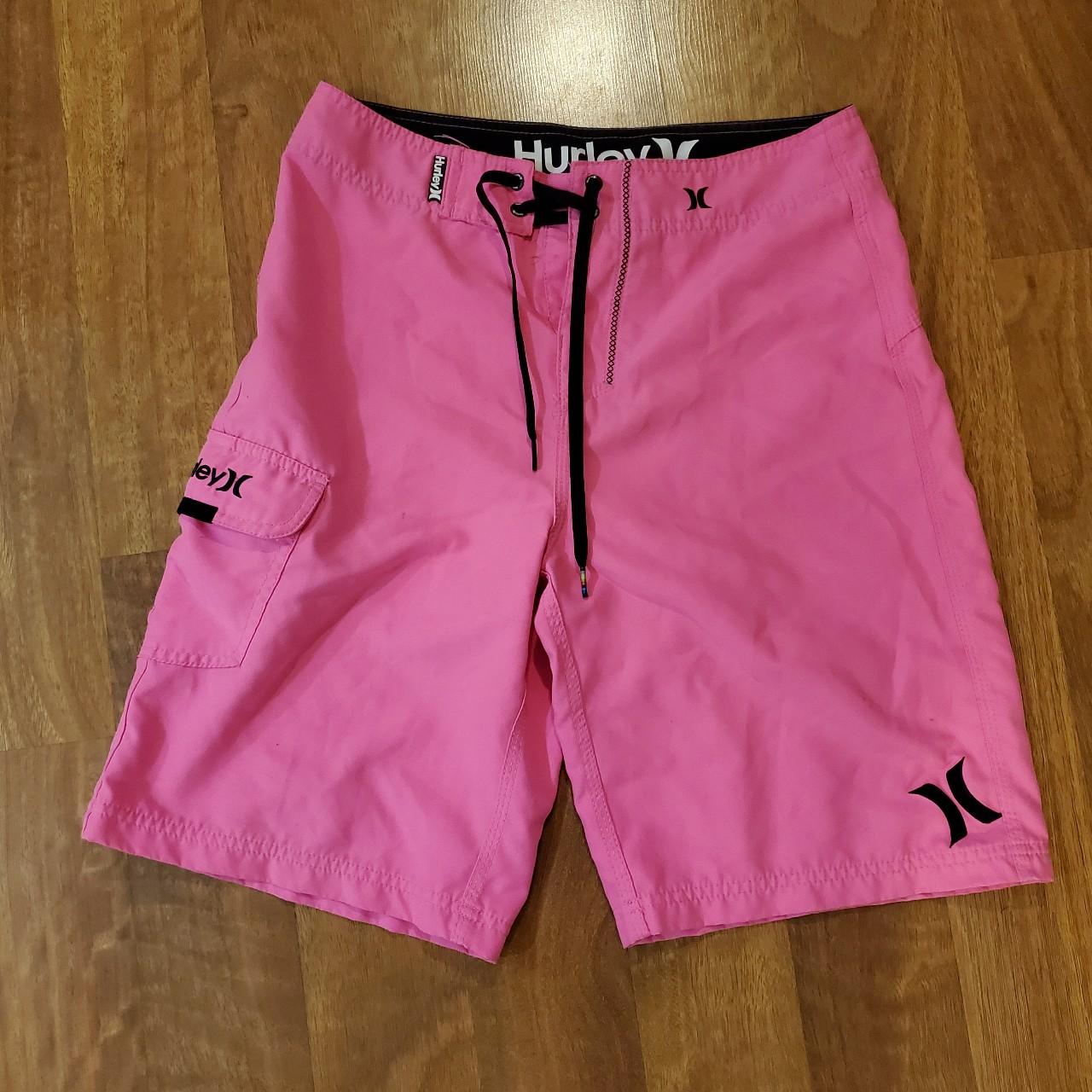 hurley hot pink board shorts