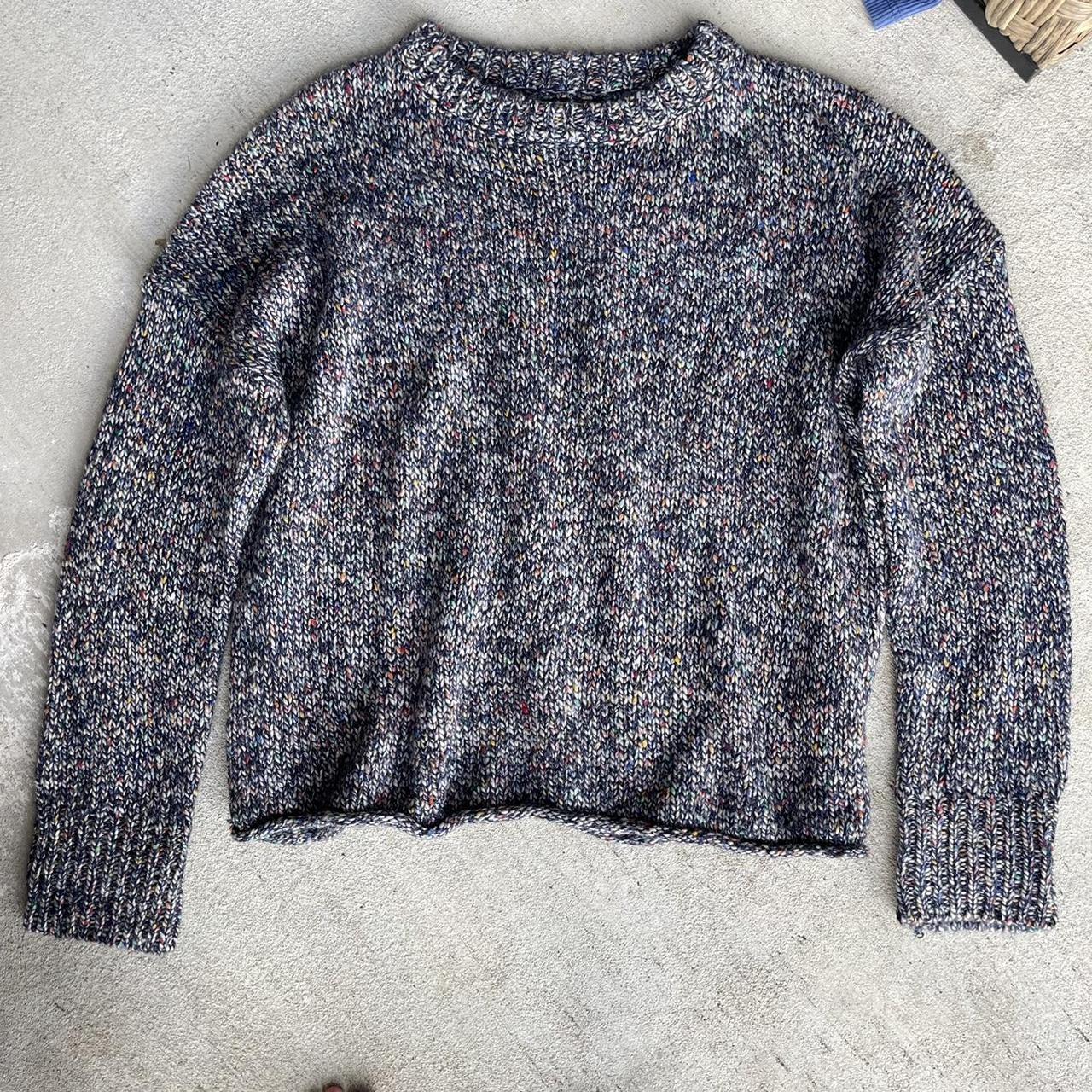 Navy Knit Sweater Universal Thread. Size medium.... - Depop