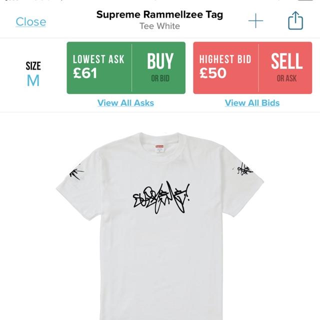 Supreme Rammellzee tag tee 10/10 Worn once - Depop