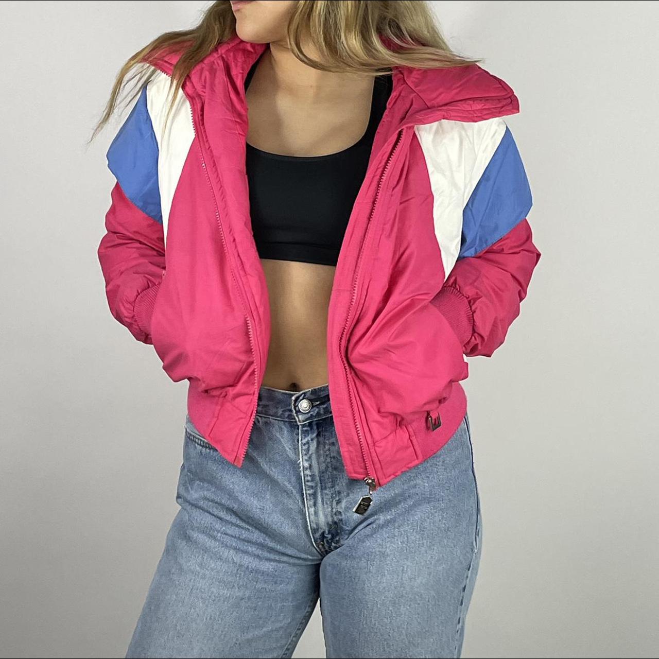 cropped puffer ski jacket