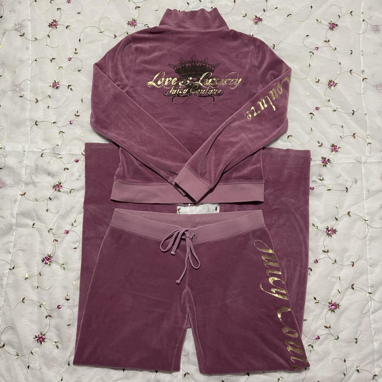 Juicy Couture Tracksuit Set 2000’s Mauve Juicy... Depop