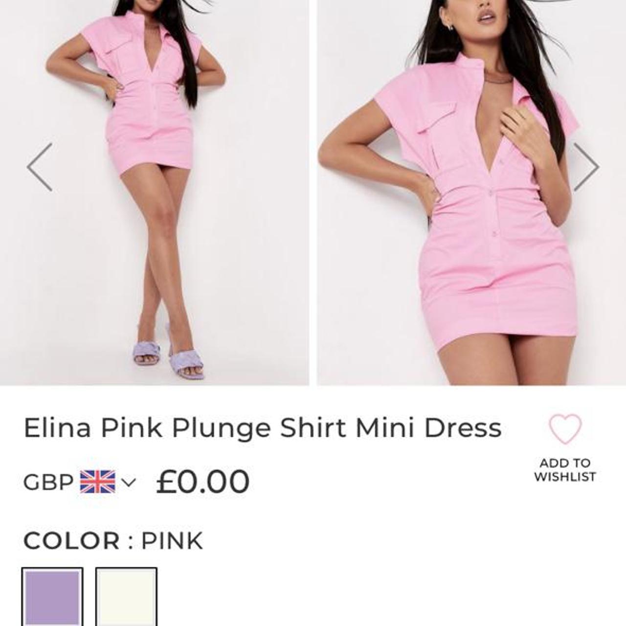 Missy empire size pink plunge shirt Sold out