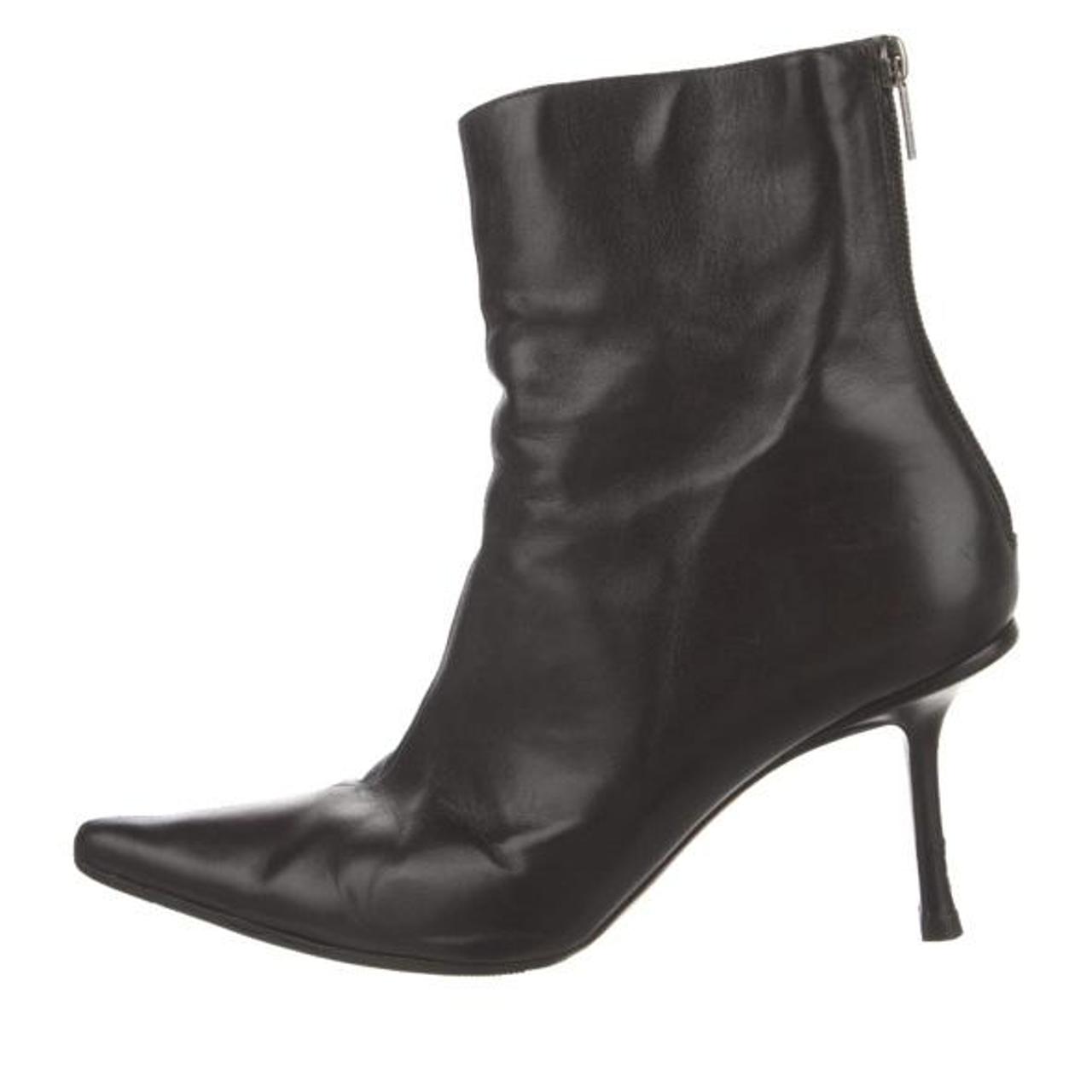 Dark brown Jimmy choo boots. Few scuffs on one of... Depop