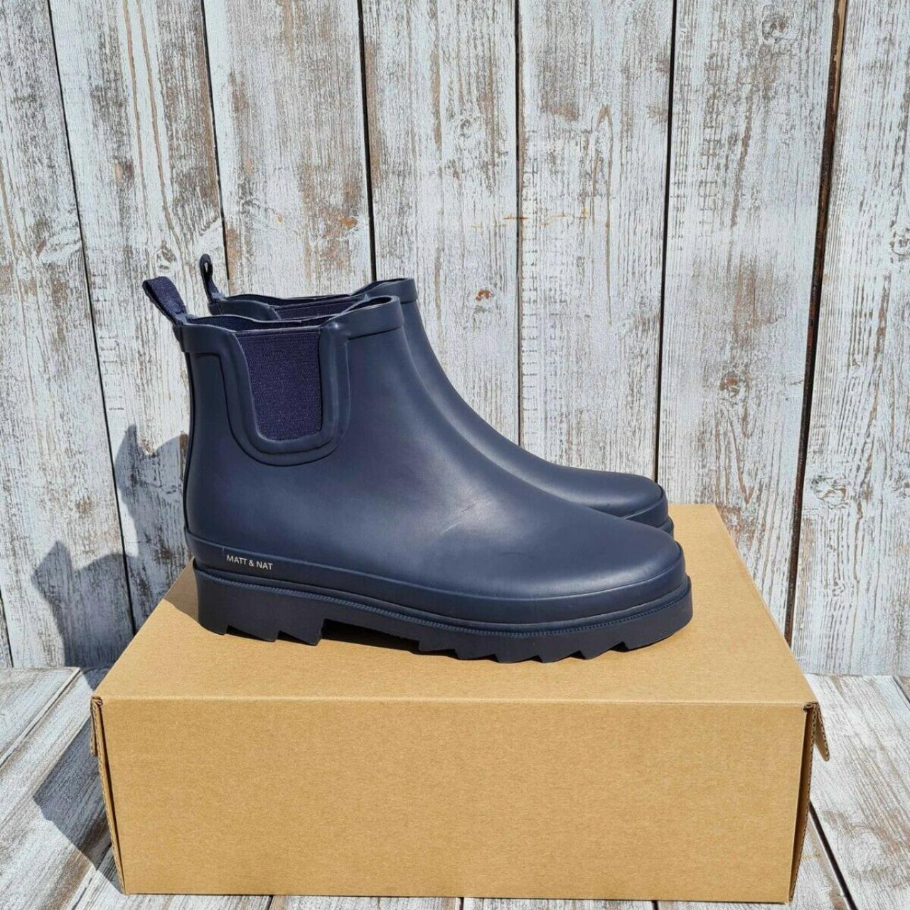 MATT & NAT Lane-Rb Vegan Wellington Boots In Ink -... - Depop