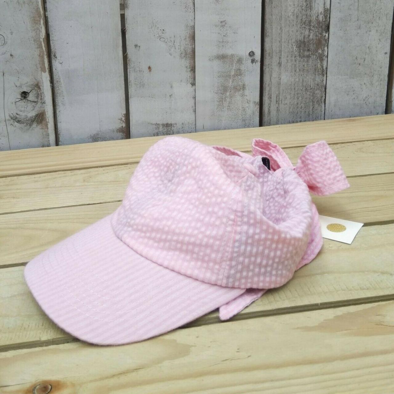 Nil. Pink Striped Tie Back Baseball Cap Hat / Was... Depop