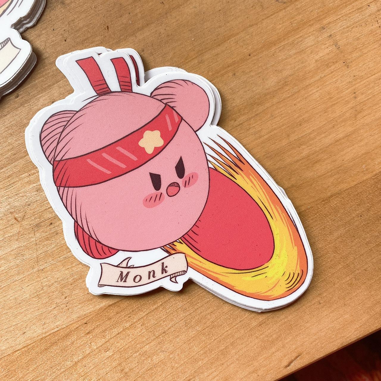 🖤 fighter kirby monk d&d sticker... - Depop