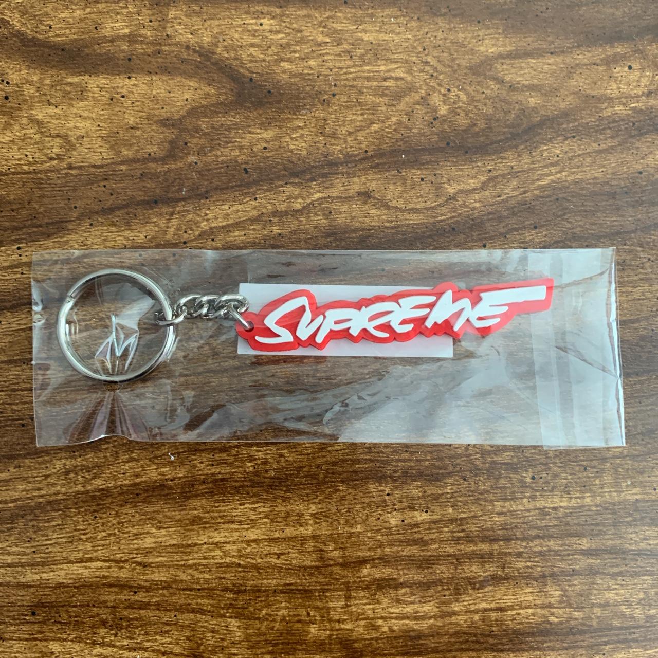 Supreme Futura Logo Keychain Red FW20 comes with a... - Depop