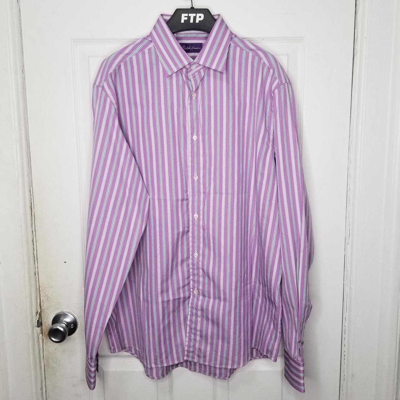 New Age Ralph Lauren Purple Label Vertical Striped - Depop