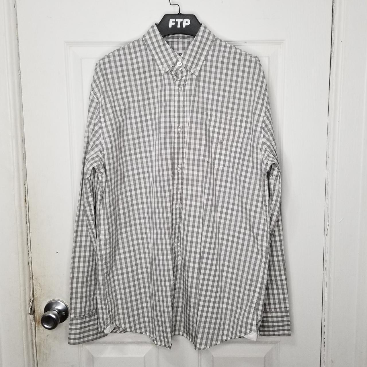 Unbranded Men's Grey and White Shirt | Depop