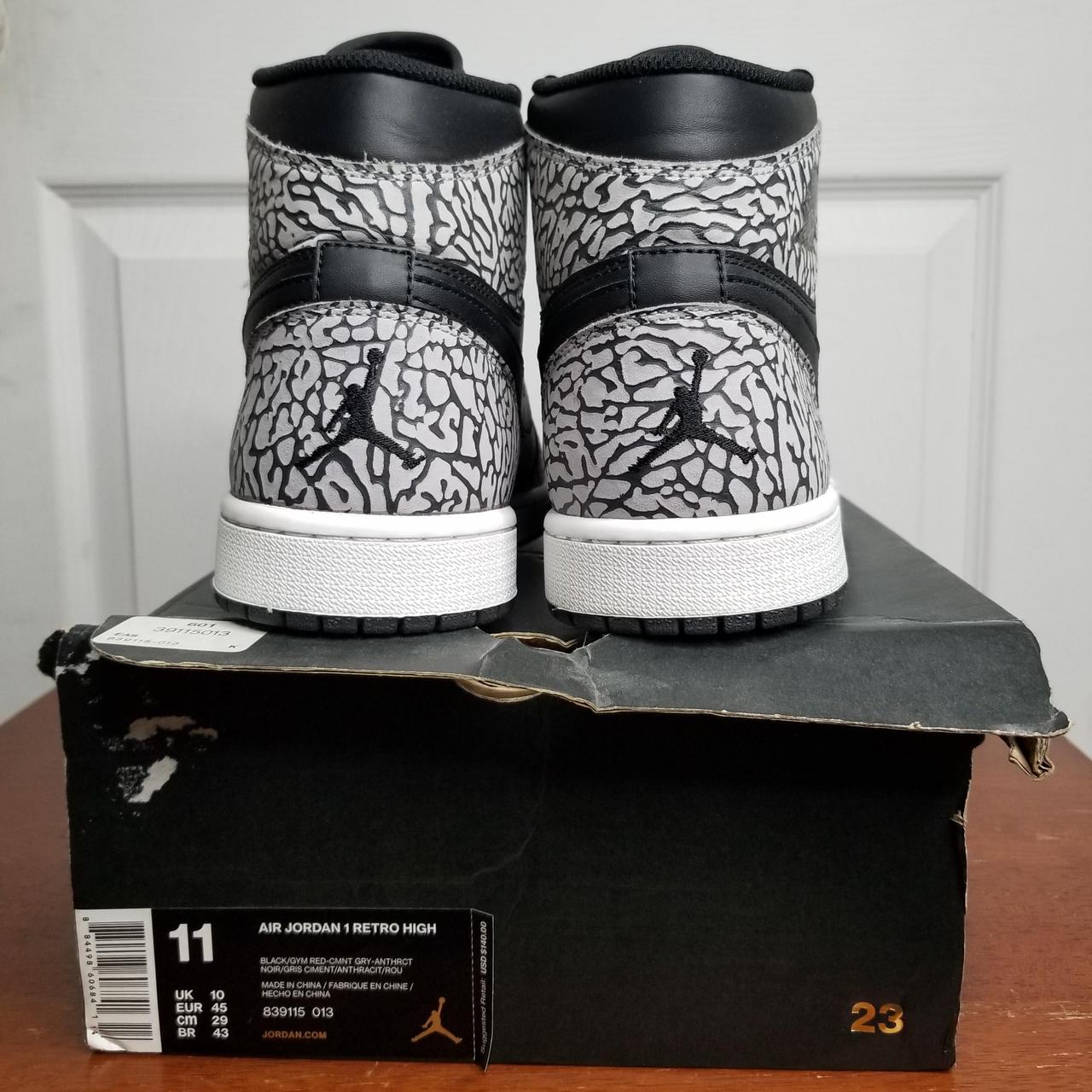 Air Jordan 1 Retro High 'Black Elephant' 839115-013 11