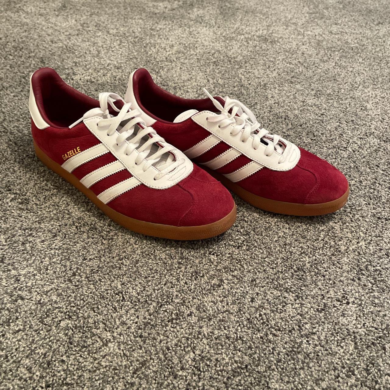 Adidas Men's Burgundy and Red Trainers