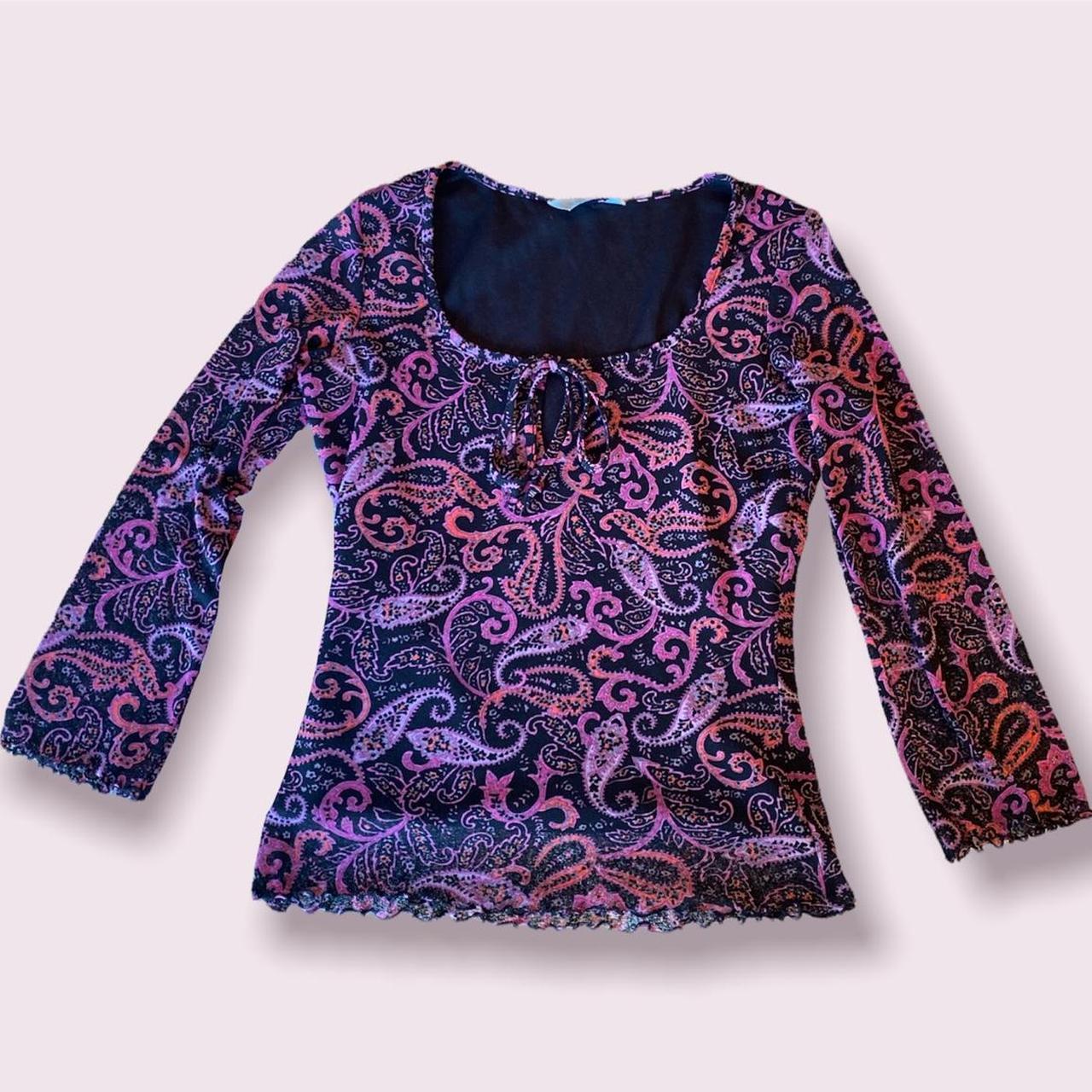 Oasis Women's Purple and Black Shirt
