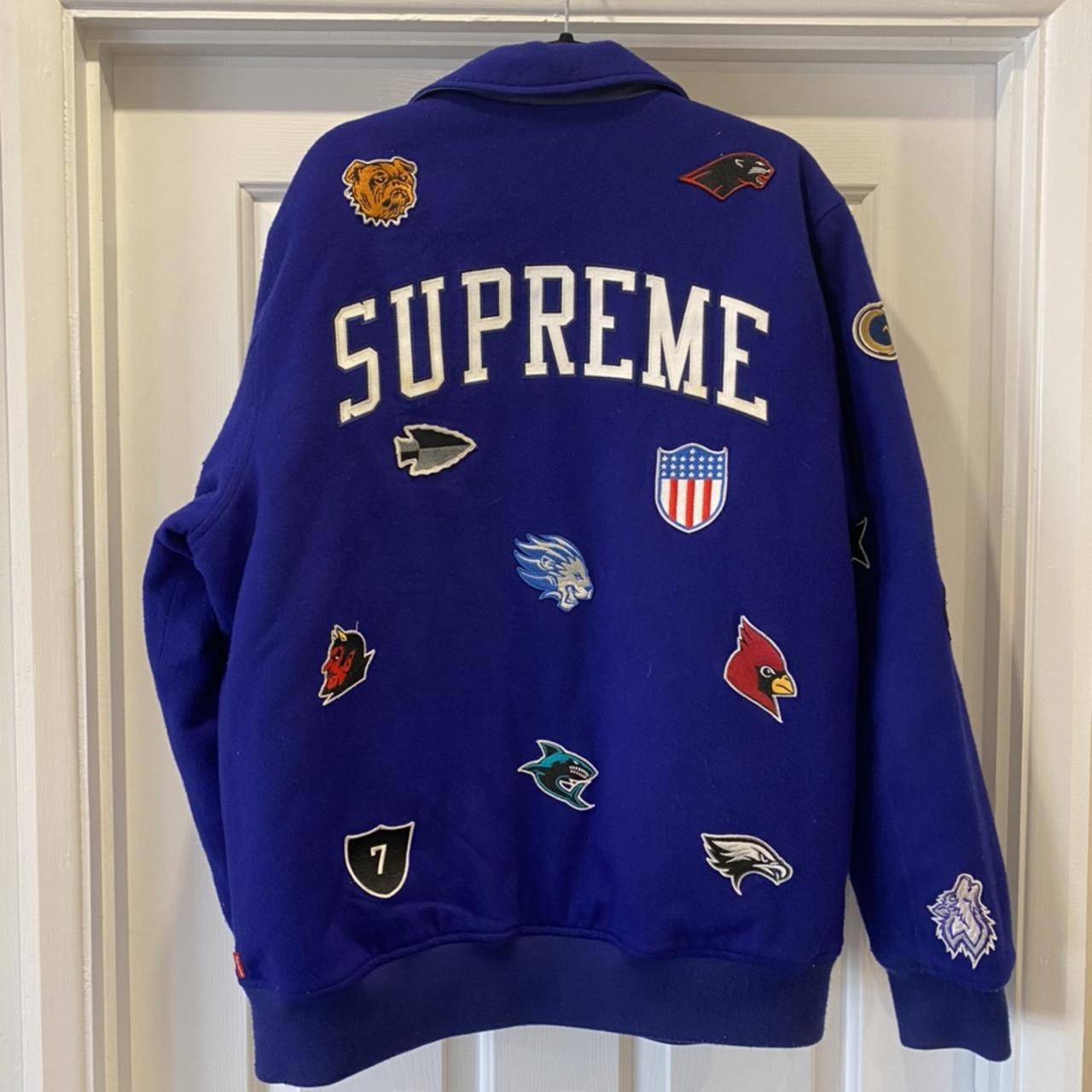 Supreme Franchise Varsity Jacket ~ Royal Blue... - Depop