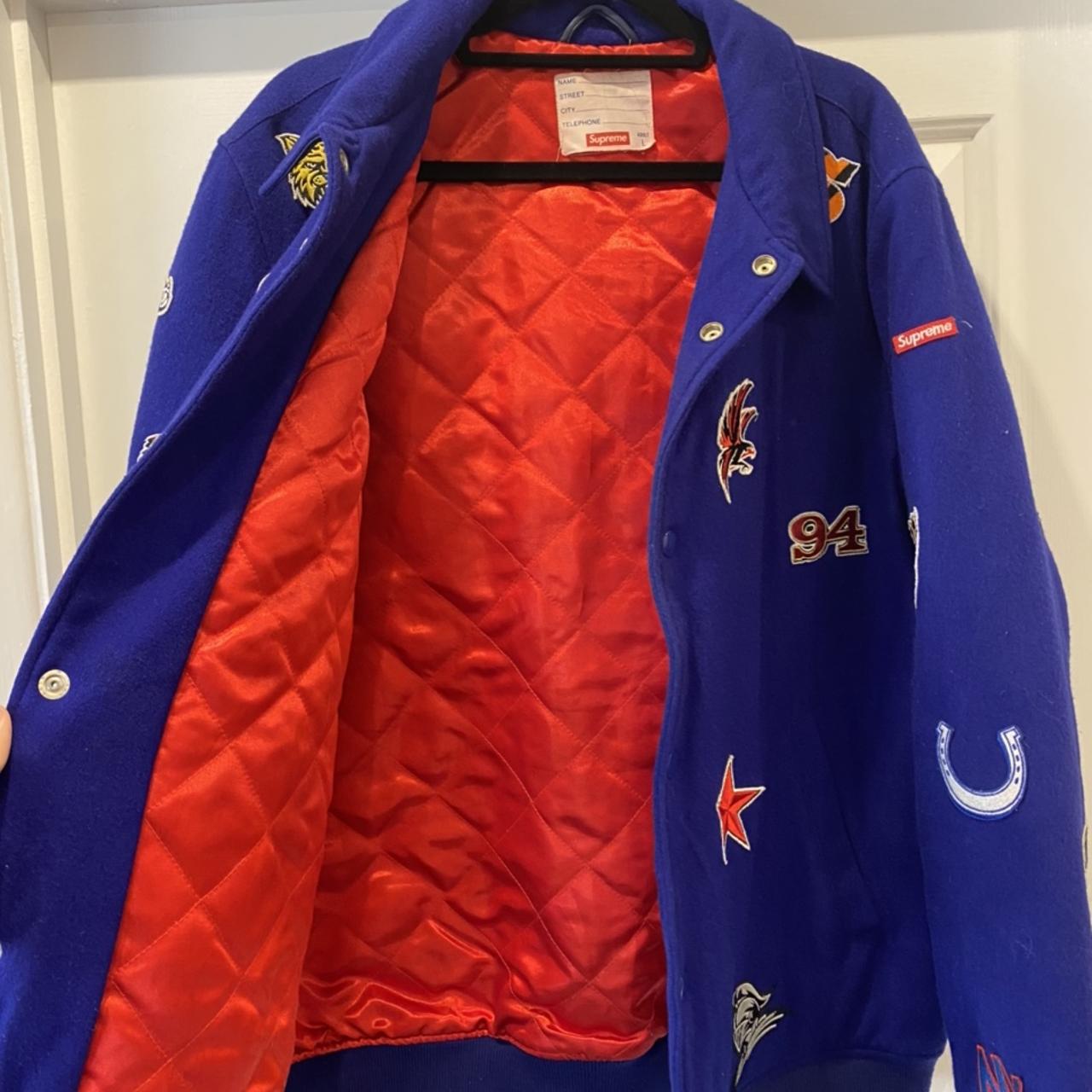 Supreme Franchise Varsity Jacket ~ Royal Blue... - Depop