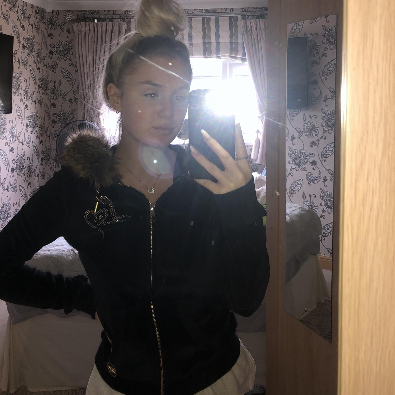 Lipsy Velvet zip hoodie with Faux hood/