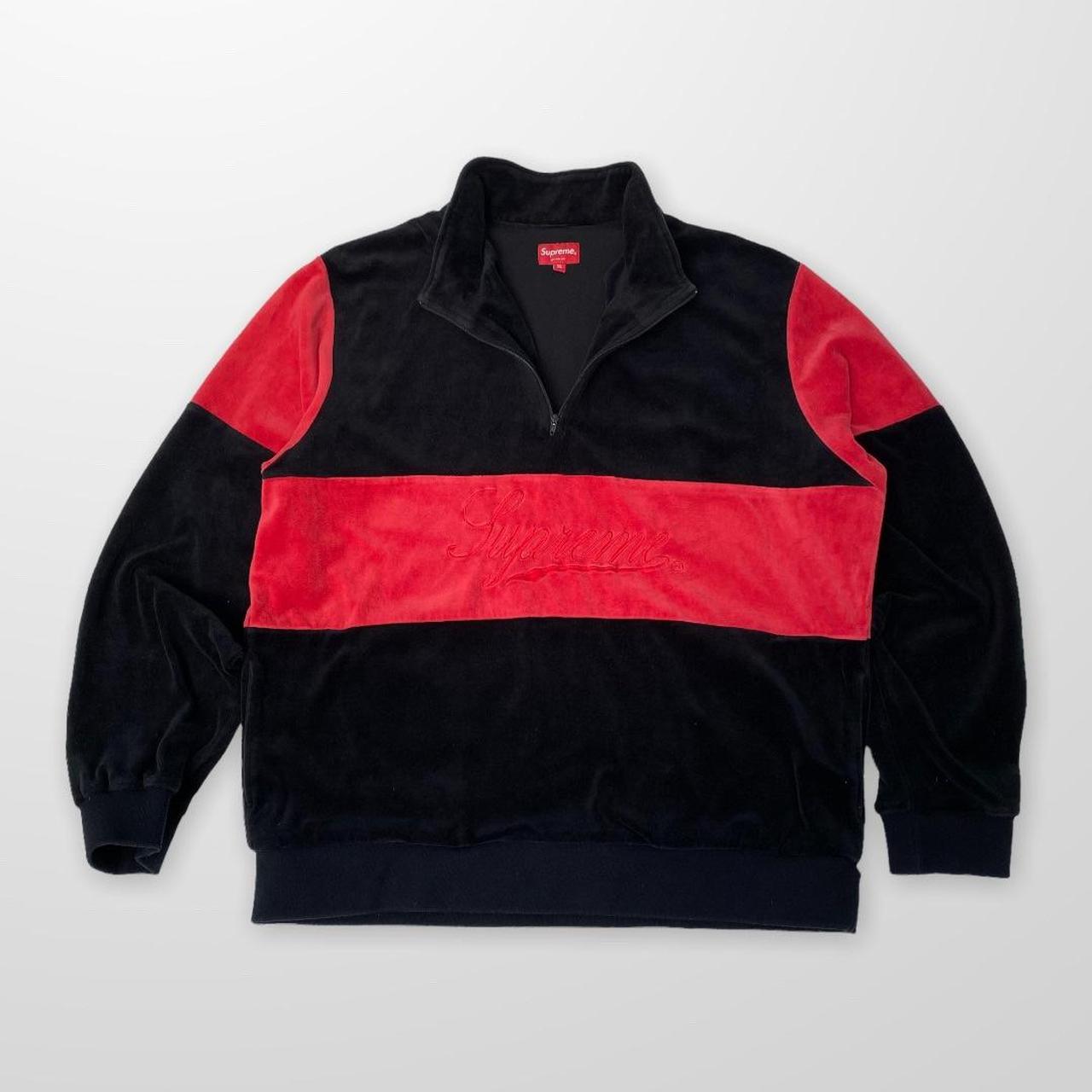 Supreme Velour Half Zip Pullover M