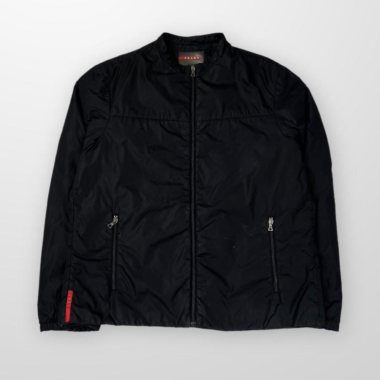 Prada Sport Nylon Jacket In Black W/ Red Tabs Mens... - Depop