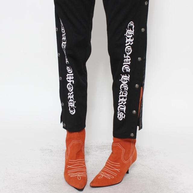 CHROME HEARTS BLACK TEAR AWAY TRACK TEARAWAY PANTS - Depop