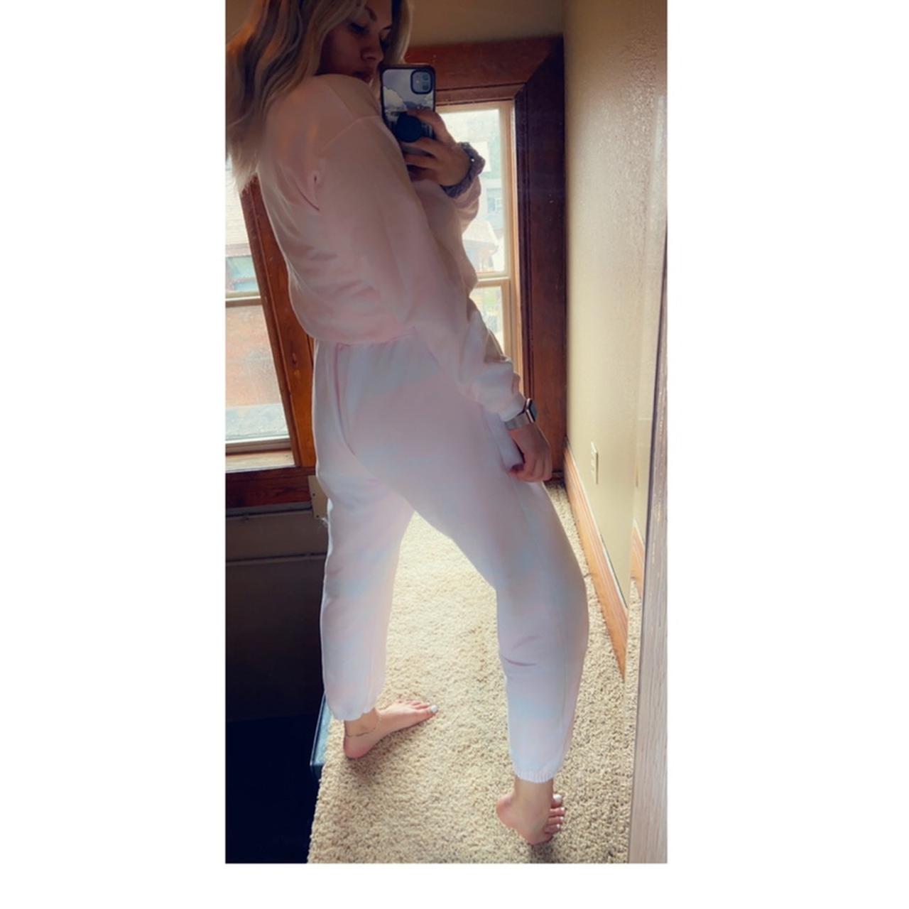 Bleach dyed baby pink sweatsuit!! I added a... Depop
