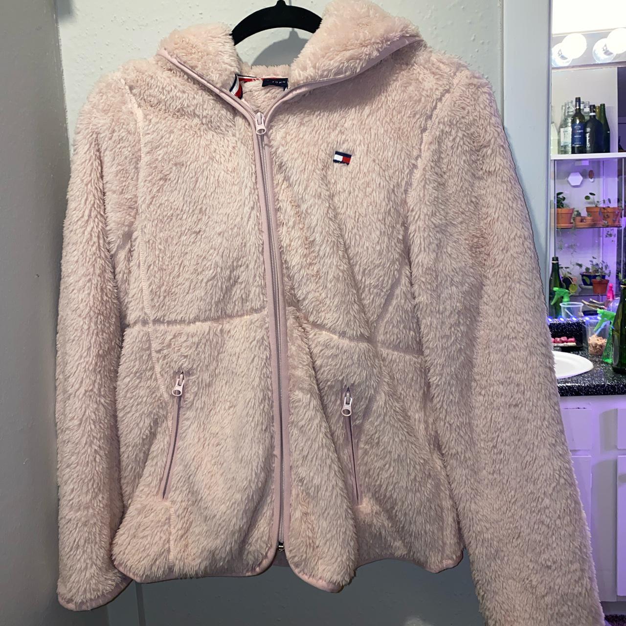 fuzzy tommy hilfiger jacket