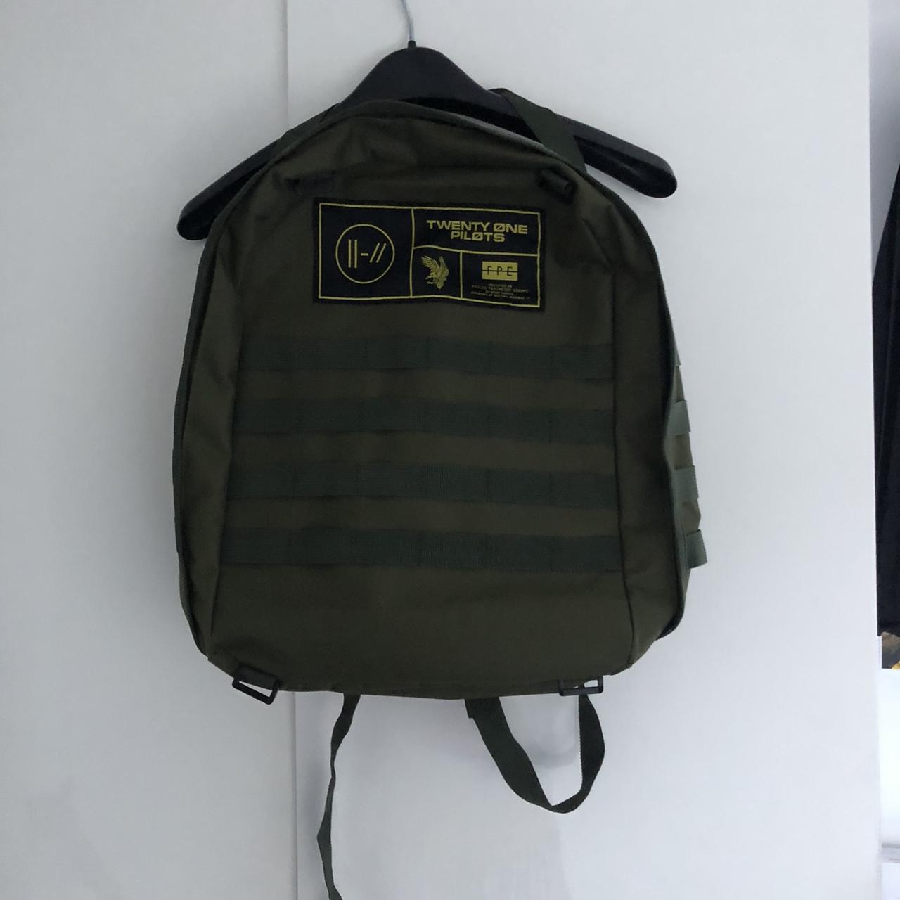 twenty one pilots army straps backpack