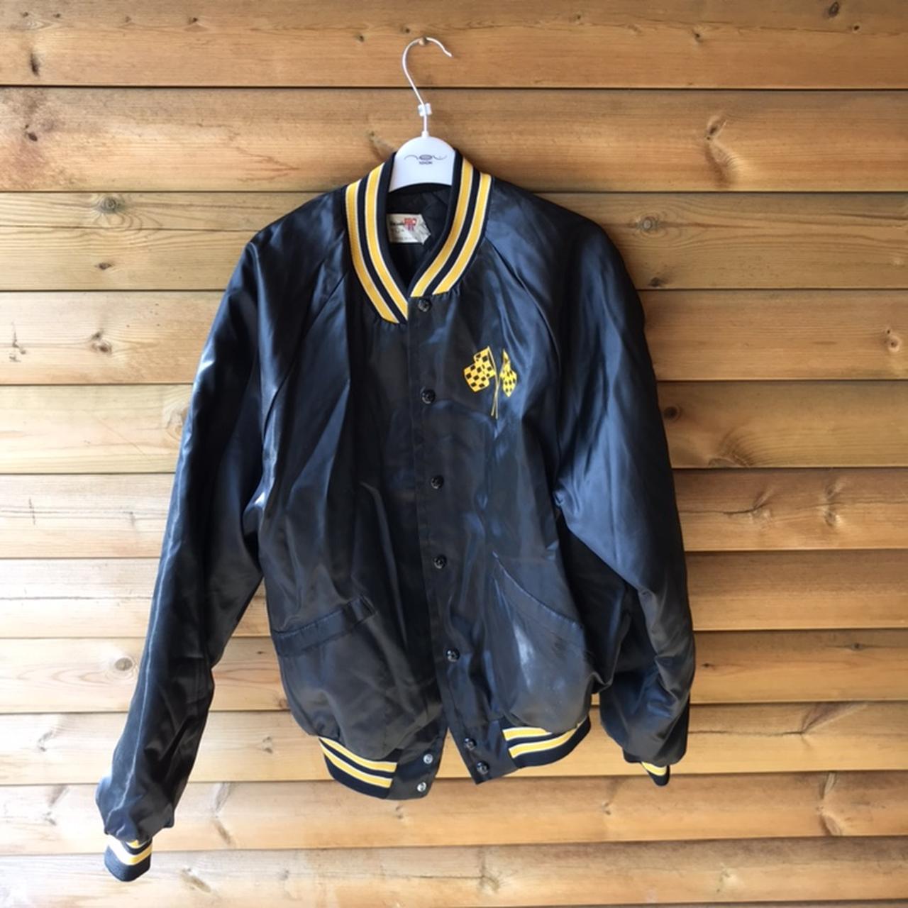 Vintage Silk Bomber Jacket | Yellow Checkers | Rare... - Depop