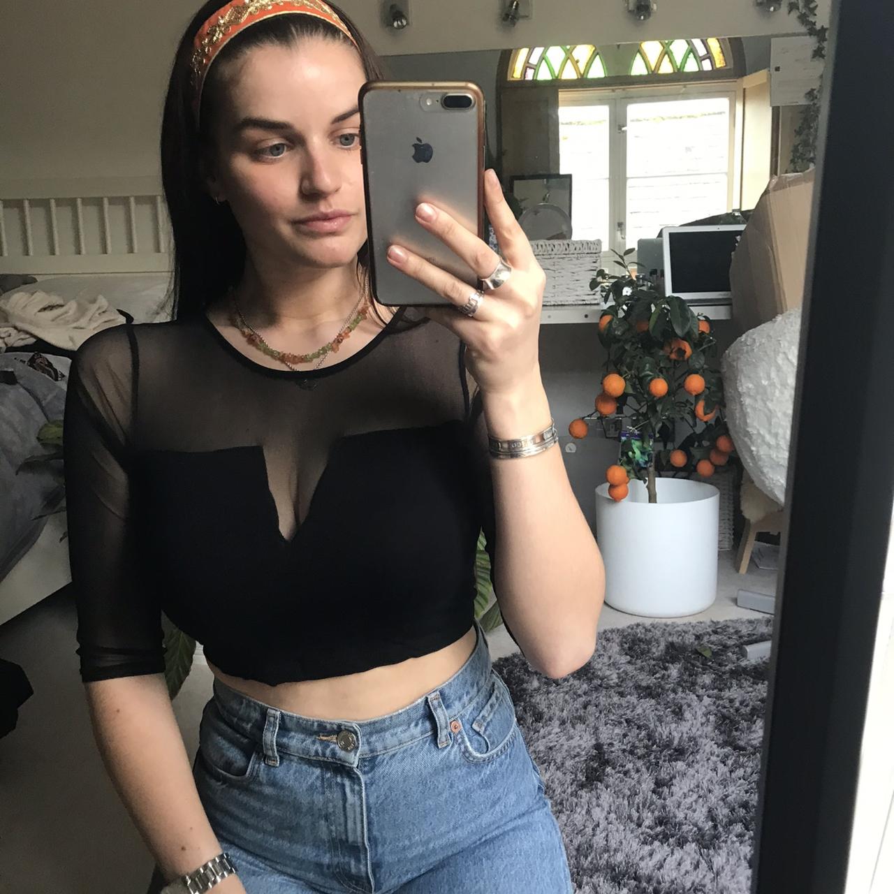 topshop-women-s-black-crop-top-depop