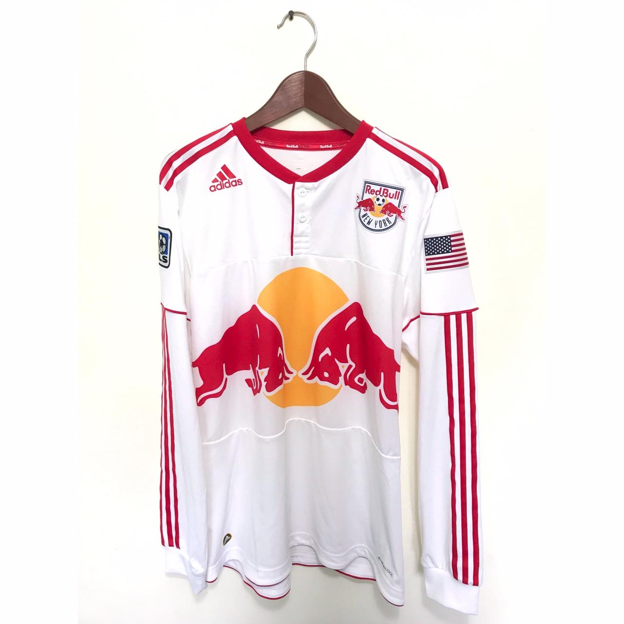 Vintage Adidas, New York Red Bulls Soccer Jersey - Depop