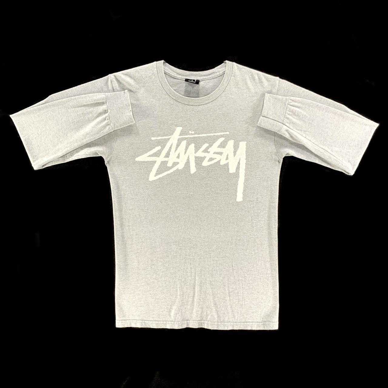 Vintage made in Mexico Stussy sports grey long... Depop