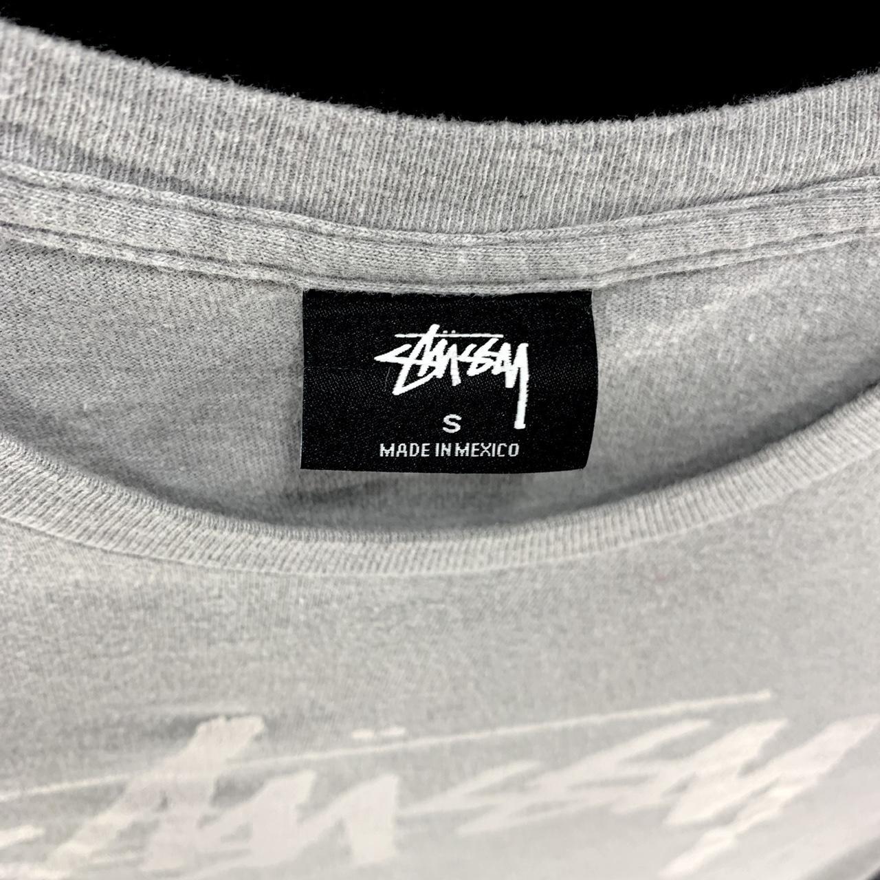 Vintage made in Mexico Stussy sports grey long... - Depop