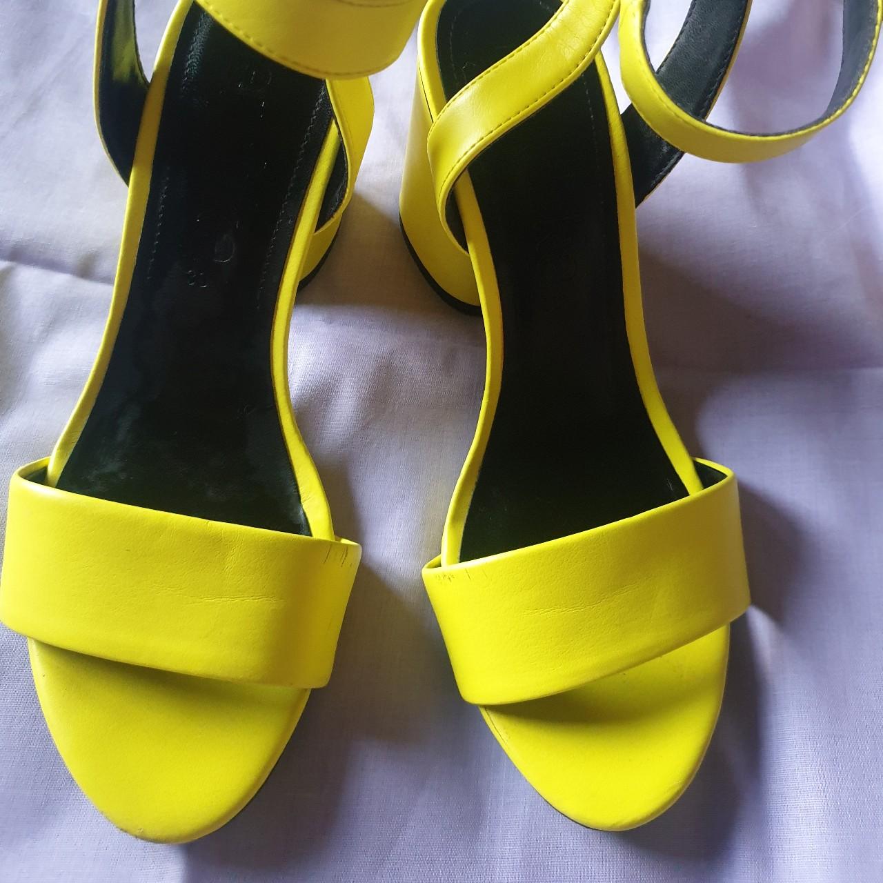 fluorescent yellow sandals