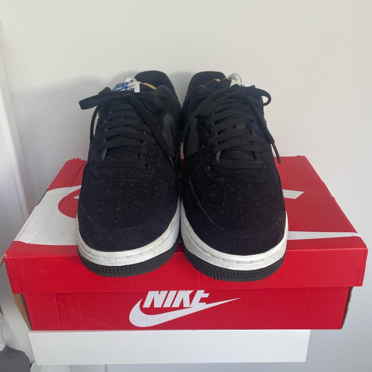 Air Force 1 Suede black and white Size 7 worn a... - Depop