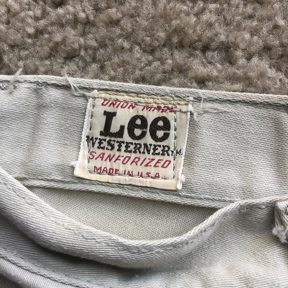 Vintage 60'S Lee westerner white ladies denim Waist... - Depop