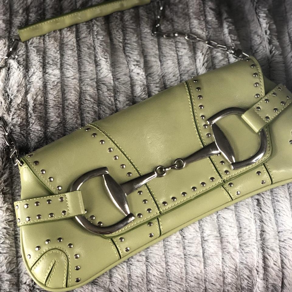 GREEN STUDDED RINA RICH PURSE Size 14in long 6in Depop