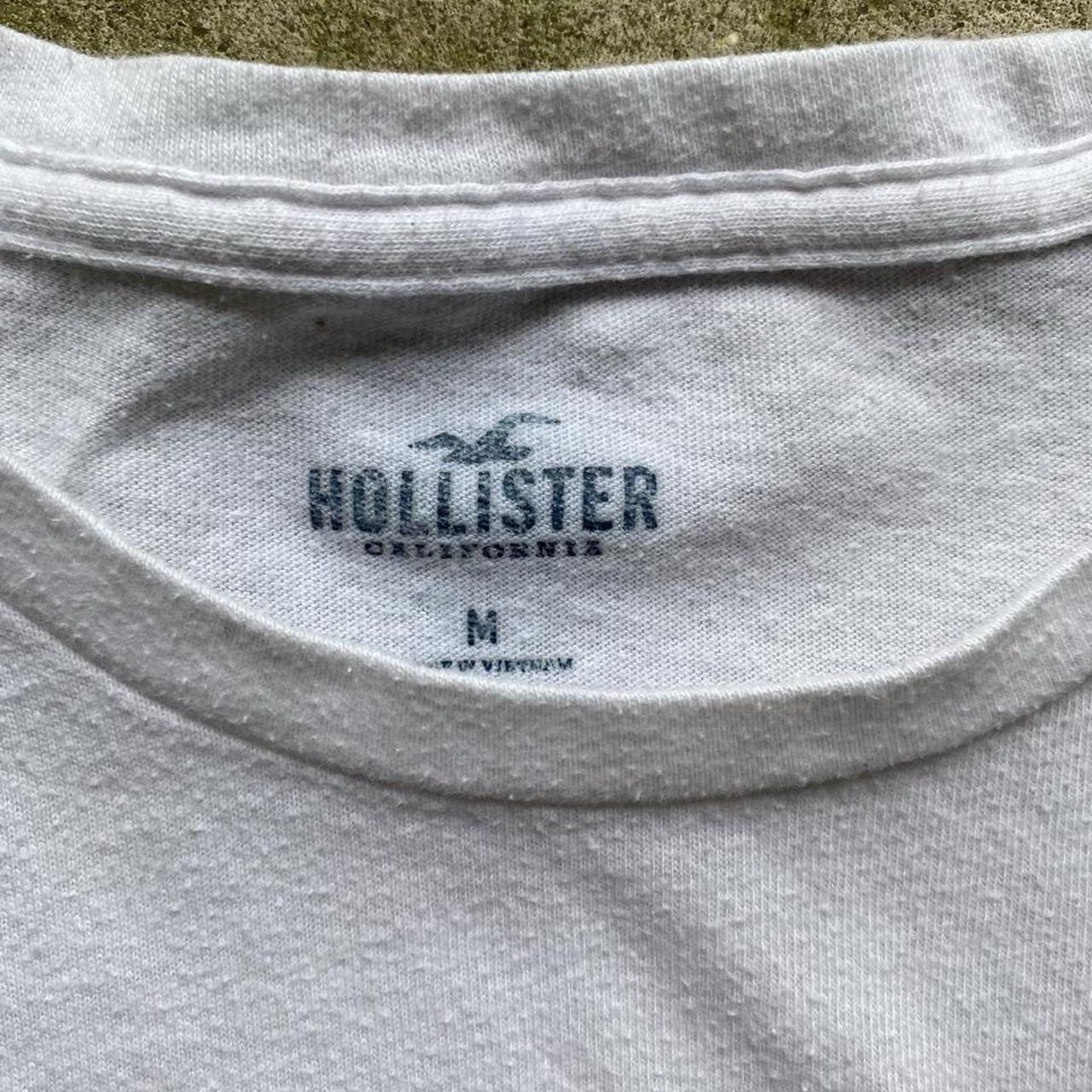 Hollister california t shirt white and blue size small