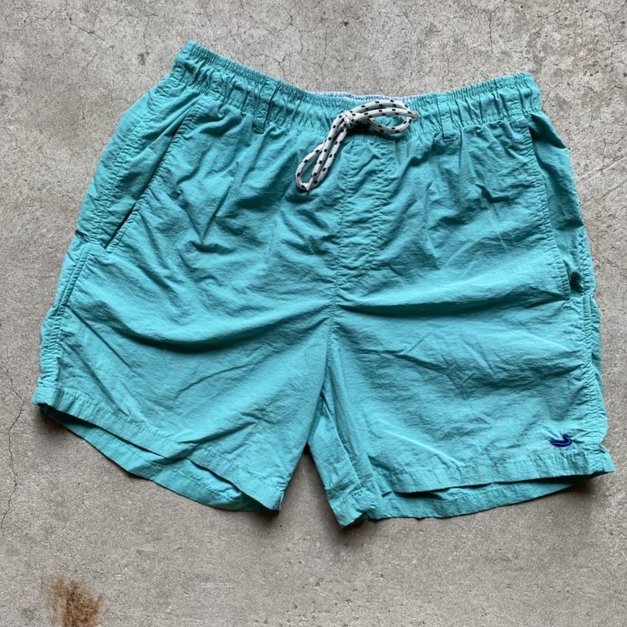 Teal southern marsh swim trunk shorts Size S waist... - Depop