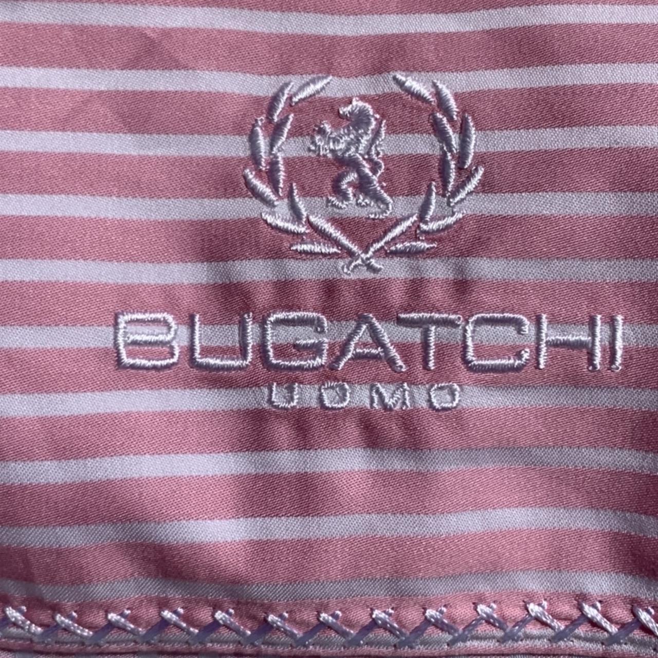 Bugatchi Men's Pink and White Shirt (2)