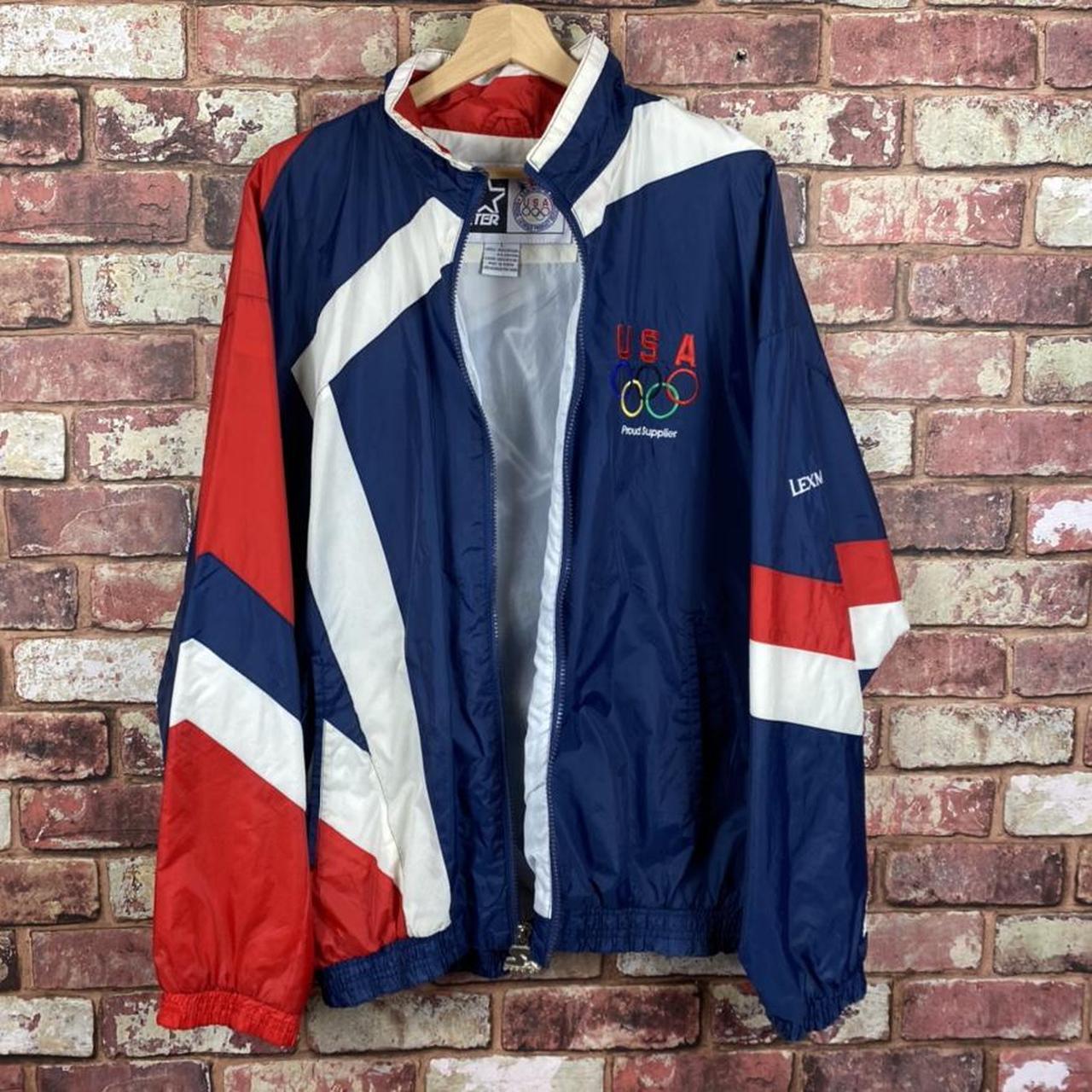 USA Olympics Vintage Starter Windbreaker Jacket... - Depop