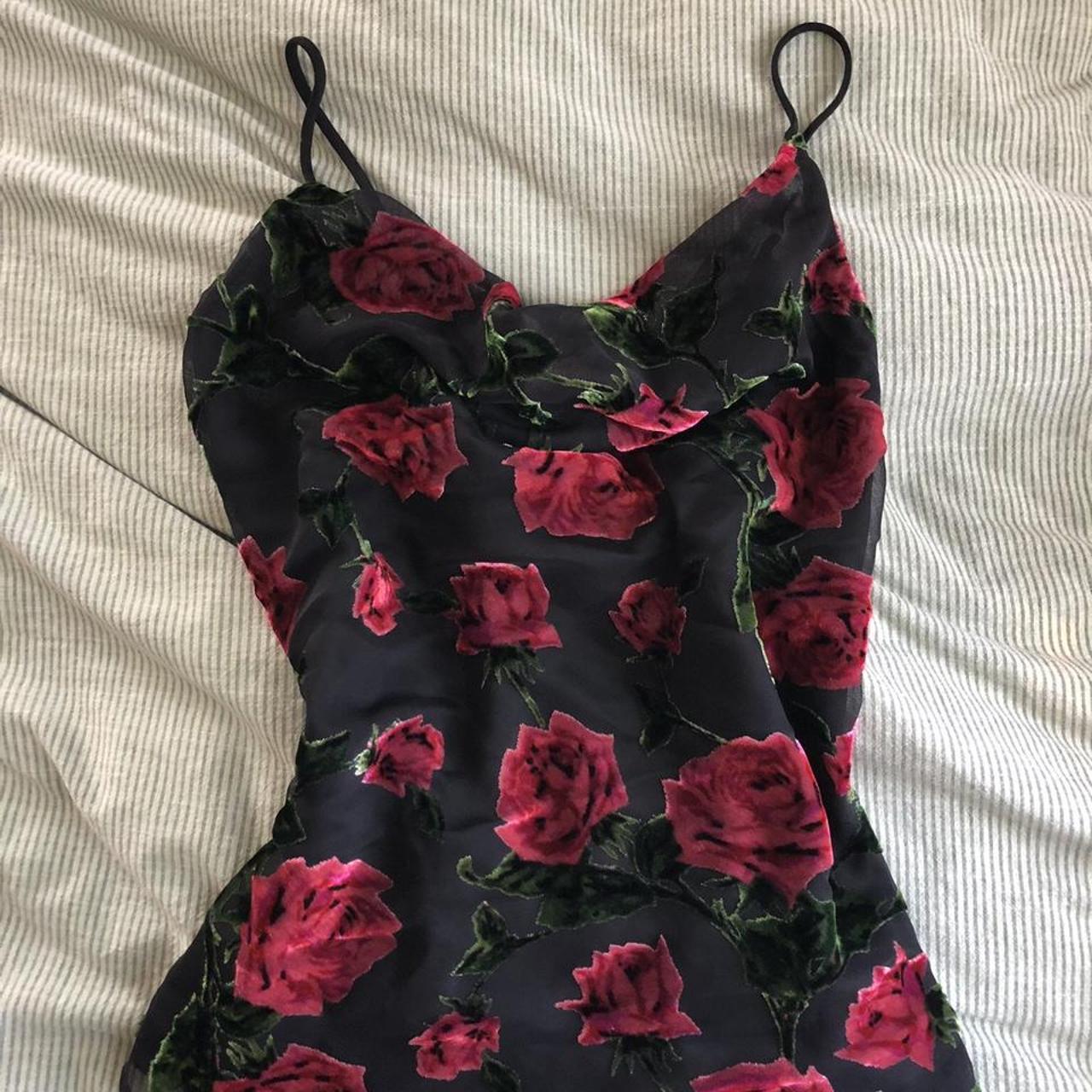 Cute Cowl Neck Cami With Super Soft Velvet Roses And Depop 3218