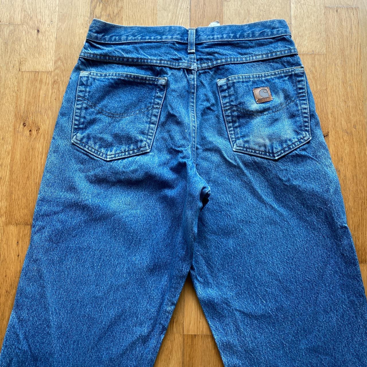 Vintage Blue carhartt denim jeans. Staple jeans in... - Depop
