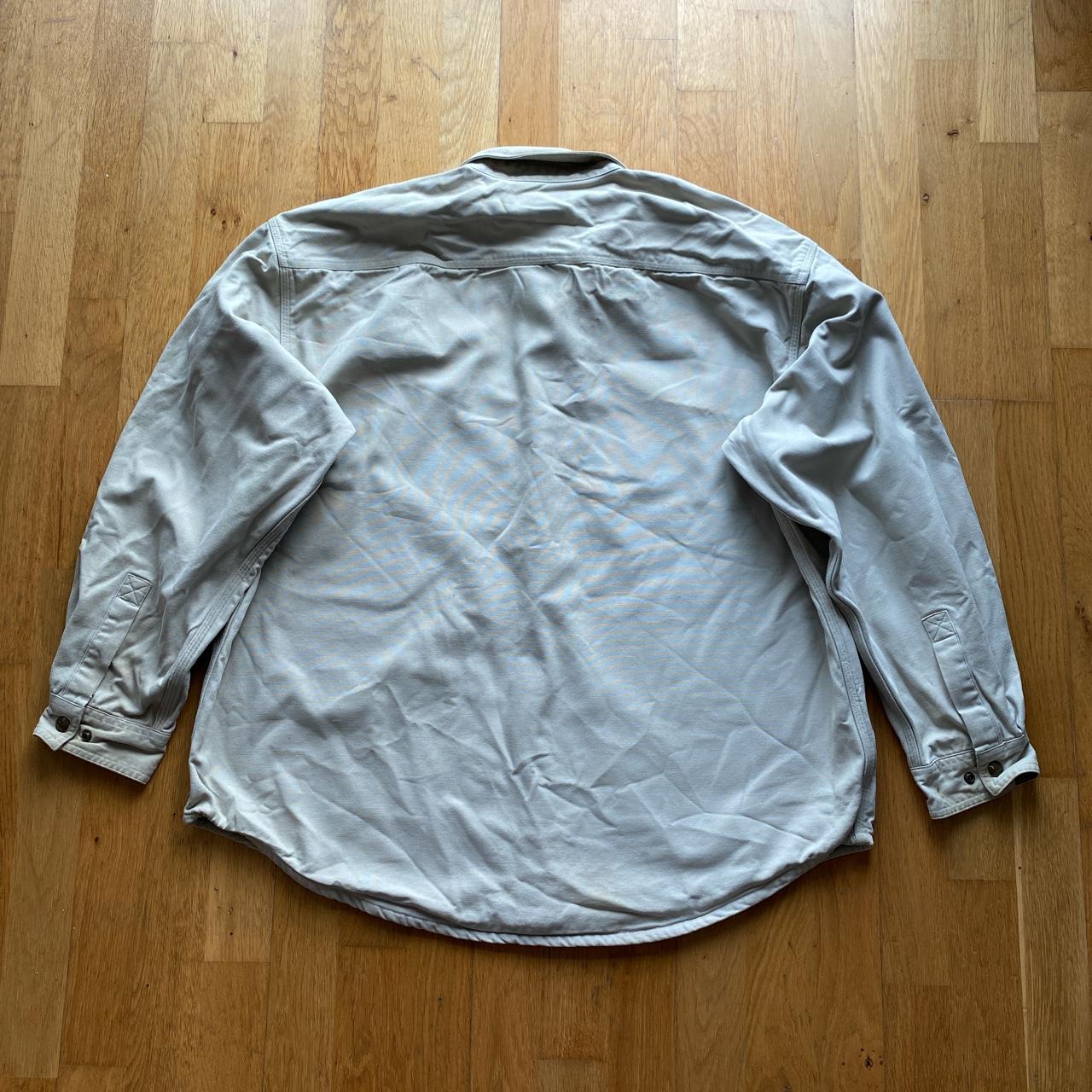 Vintage Cream Carhartt over shirt /jacket with... - Depop