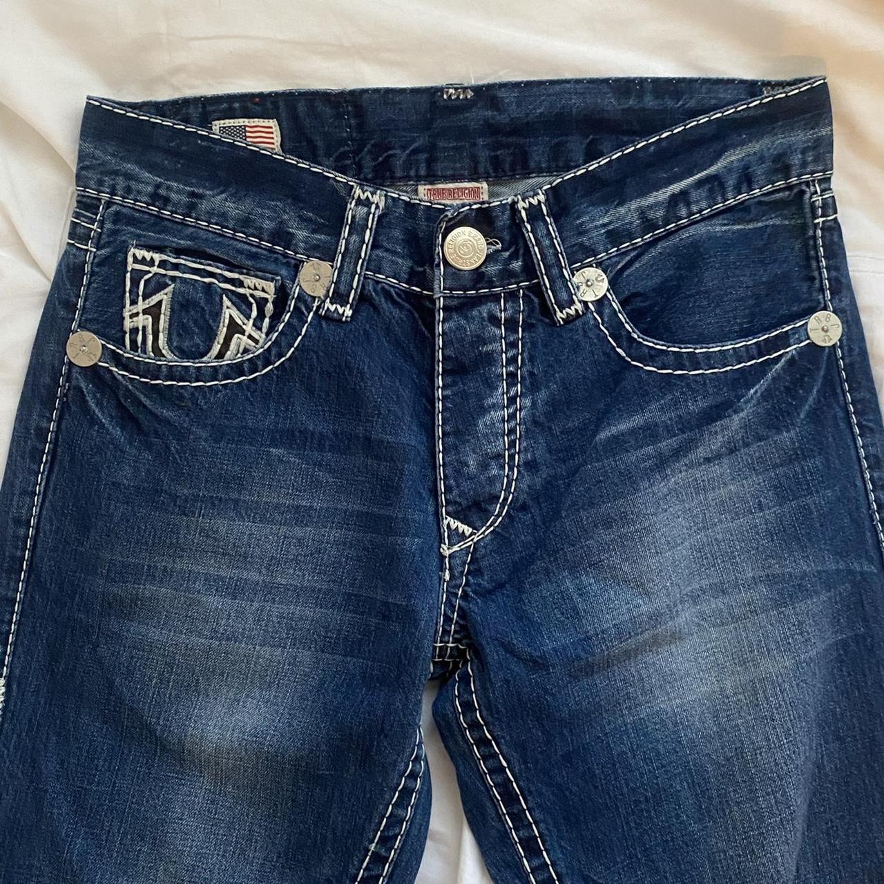 Double stitch baggy True Religion jeans - W33 -... - Depop