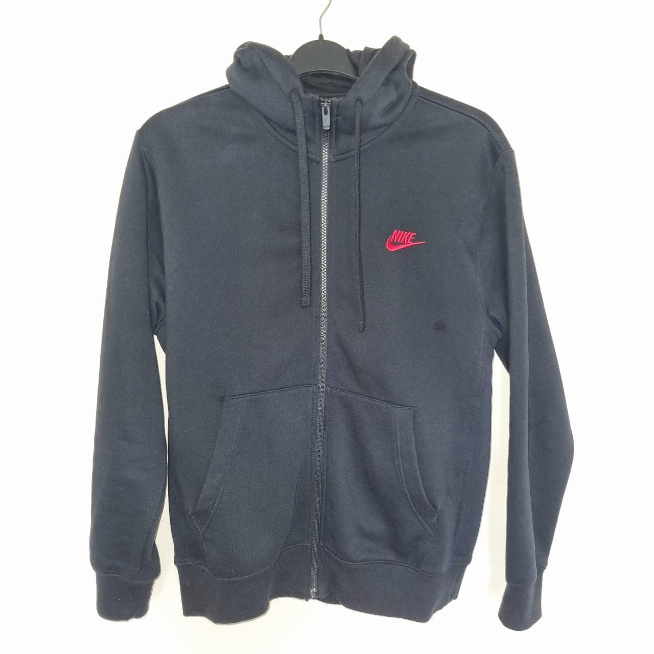 mens red and black nike hoodie