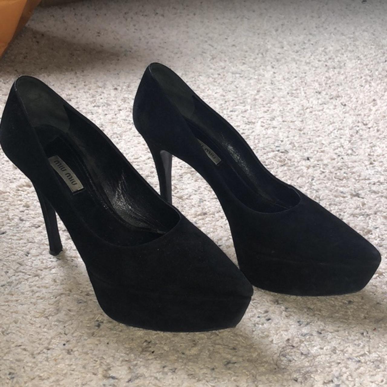 miu miu black heels