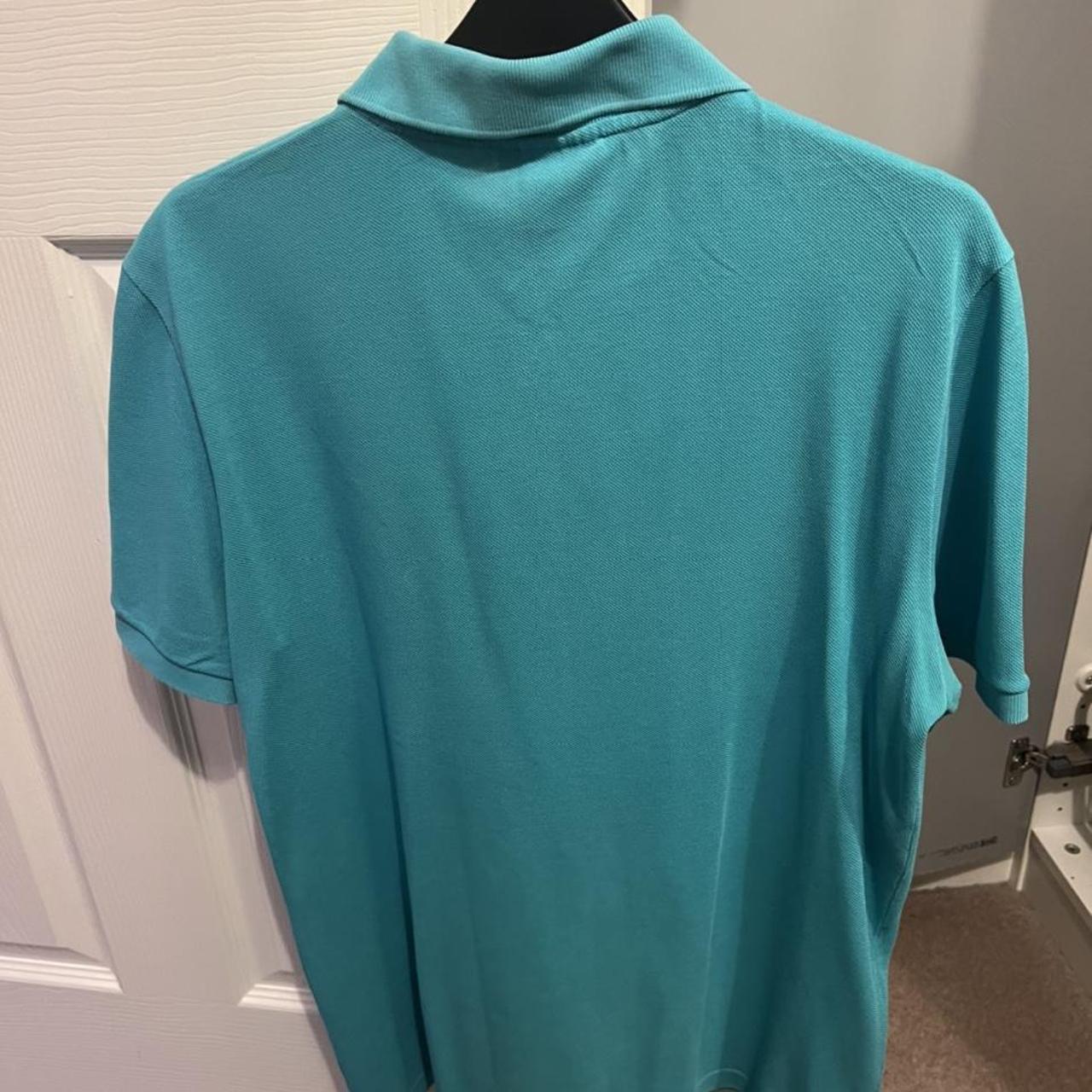 Lacoste slim fit polo shirt Turquoise Mens M Great... - Depop