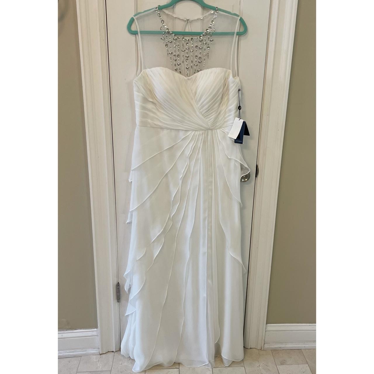 Adrianna Papell White Formal dress Brand new Depop